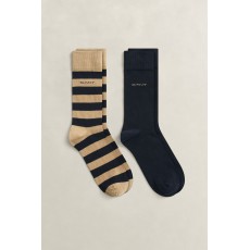 Gant Barstripe And Solid Socks 2-Pack