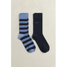 Gant Barstripe And Solid Socks 2-Pack