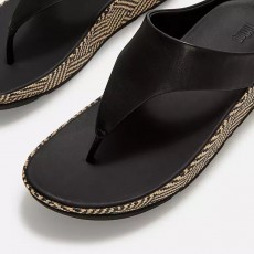 FitFlop Lulu Lux Graphic Weave Leather Toe Post Sandals FitFlop Lulu Lux Graphic Weave Leather Toe Post Sandals