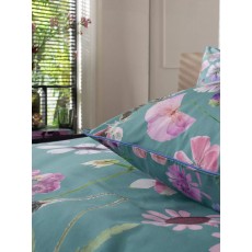Botanical Flower Green Duvet Set