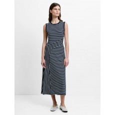 French Connection Kyra Jersey Stripd Slvls Midi Dress