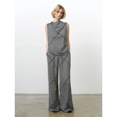 French Connection Striped Damasco Cowl Neck Tank