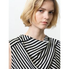 French Connection Striped Damasco Cowl Neck Tank