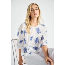 Marie Mero Shirt with embroidered flowers