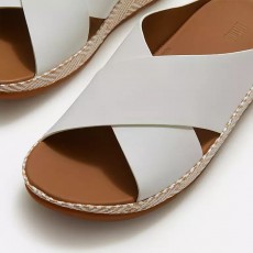 FitFlop Lulu Lux Graphic Weave Leather Cross Slides