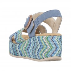 Rieker Patterned Wedge Sandal