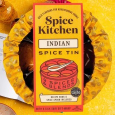 Indian Spice Tin-9 Spices with silk Wrap