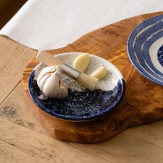 Ceramic Garlic Grater And Brush Set Wave