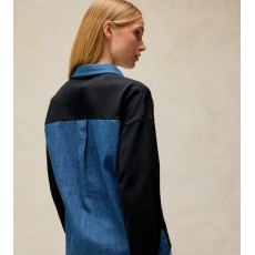 White Stuff Denim Mix Rugby Top
