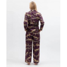 Cyberjammies Wild Slumber Plum Leopard L/Slv Wide Leg Pyjamas Cyberjammies Wild Slumber Plum Leopard L/Slv Wide Leg Pyjamas