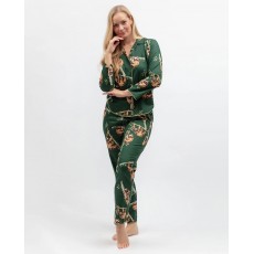 Cyberjammies Ember Sloth Print Dark Green L/Slv Pyjamas Cyberjammies Ember Sloth Print Dark Green L/Slv Pyjamas