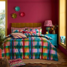 Wanderweave Ikat Check Duvet Set Bright