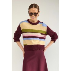 Numph Riette Pixel Stripe Pullover