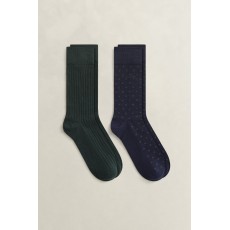 Gant Dot And Rib 2-Pack Sock Gift Box
