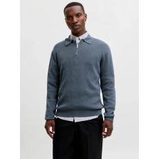 Jack & Jones Blamilano Stitch Knit Zip Polo Jack & Jones Blamilano Stitch Knit Zip Polo