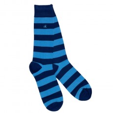 Swole Panda Sky Blue Striped Socks 7-11 Swole Panda Sky Blue Striped Socks 7-11