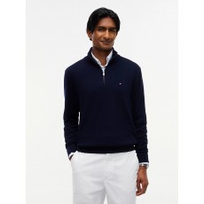 Tommy Hilfiger Pima Organic Cotton Cashmere Zip Mock