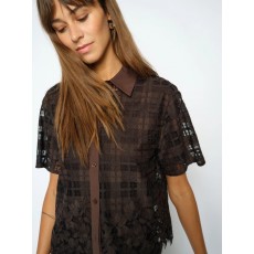 Mos Mosh Lia Checko SS Lace Shirt