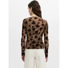 French Connection Tia Rose Mesh Velvet Burnout Top French Connection Tia Rose Mesh Velvet Burnout Top