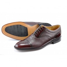 Loake Woodstock Calf/Pol Semi Brogue Shoes