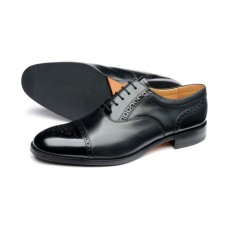 Loake Woodstock Calf/Pol Semi Brogue Shoes