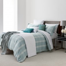 Peacock Blue Hotel Verbier Brushed Cotton Bedding Aqua