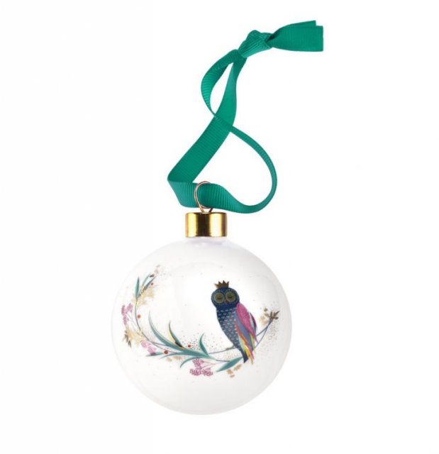 Sara Miller Christmas Bauble Festive Owl