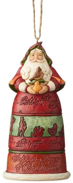 Jim Shore 12 days Of Christmas Santa Ornament