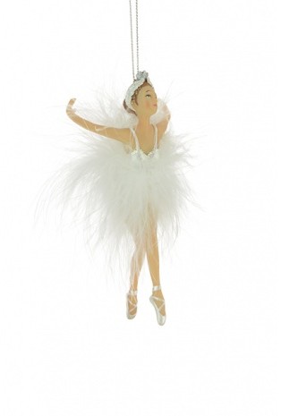 Feather Ballet Dancer White