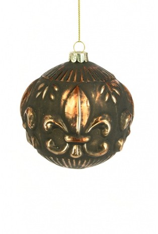 Fleur Bauble Brown/Copper