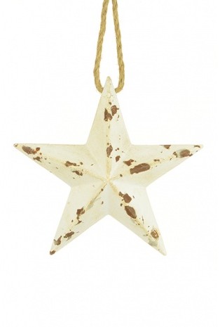 Rustic Star Decoration White