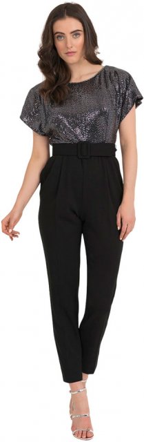 Joseph Ribkoff Black/Silver Jumpsuit