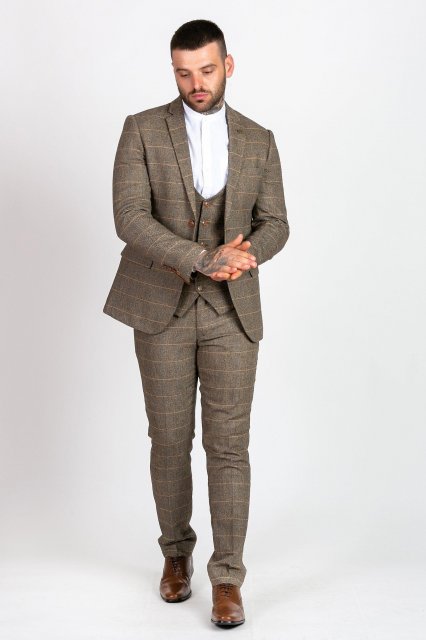 Marc Darcy Ted Tweed Check Trousers