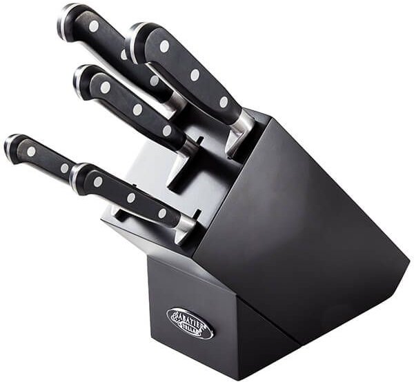 Stellar Sabatier 5 Piece Knife Block Set Black