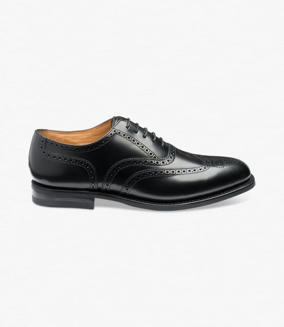 Loake 625BT Black Polished Brogue UK7 英国 Loake 302 Black Polished Oxford Brogue Shoe - Formal - Barbours