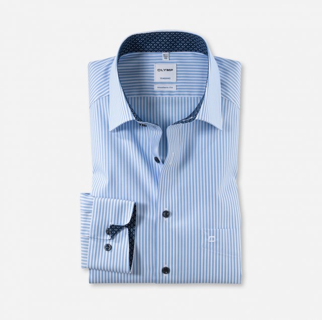 Olymp Tendenz Modern Fit Shirt Blue