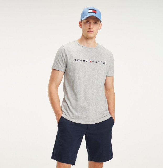 Tommy Hilfiger Core Tommy Logo Tee Cloud Heather