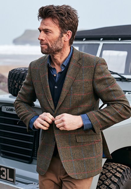 Brook Taverner Hitchcock Olive Check Jacket