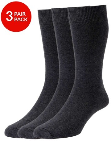 Classic Plain Knit 3Pair Pack Charcoal/Charcoal/Charcoal