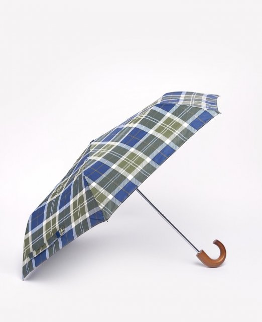 Barbour Tartan Mini Umbrella Sage Tartan