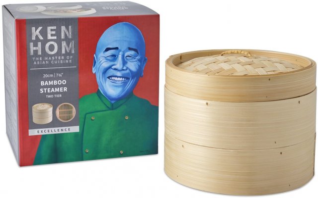 Ken Hom 20cm Bamboo Steamer 2 Tier Excellence