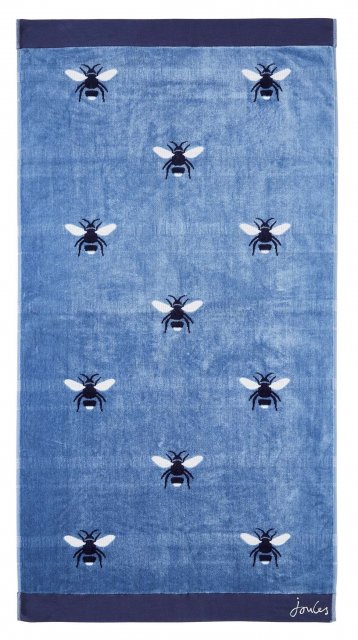 Joules Pale Blue Botanical Bee Towel