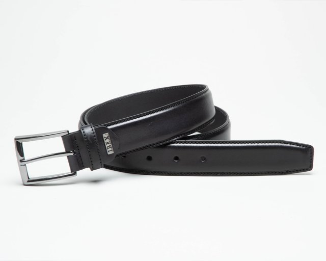 35mm Ibex Stitched Edge Genuine Leather Belt