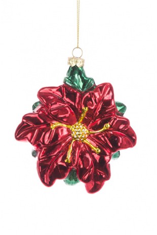 Floralsilk Red Poinsettia Decoration