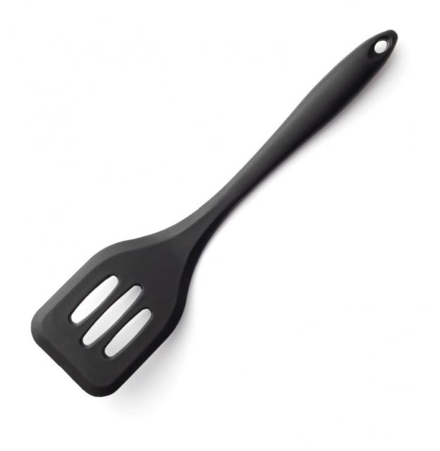 Black Silicone Slotted Turner