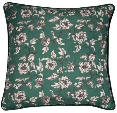 Bridgerton Green Floral Print Cushion 45x45