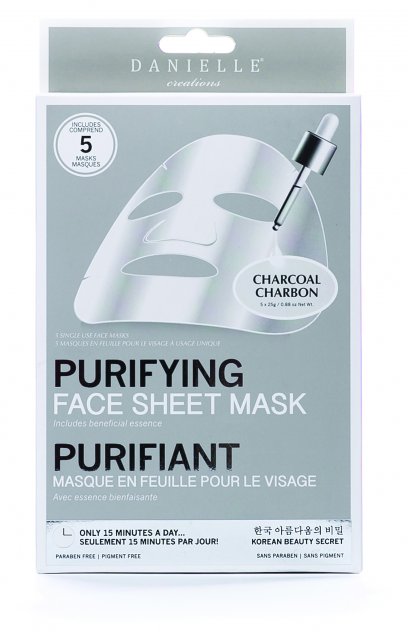 Danielle Charcoal Purifying Face Mask 5pk