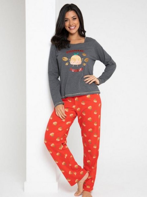 Pour Moi Kissmass Pudding Cotton Jersey Christmas Pjs Set