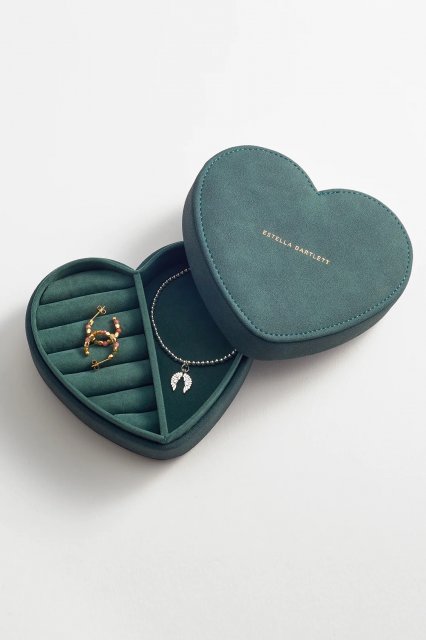 Heart Shape Jewellery Box-Teal