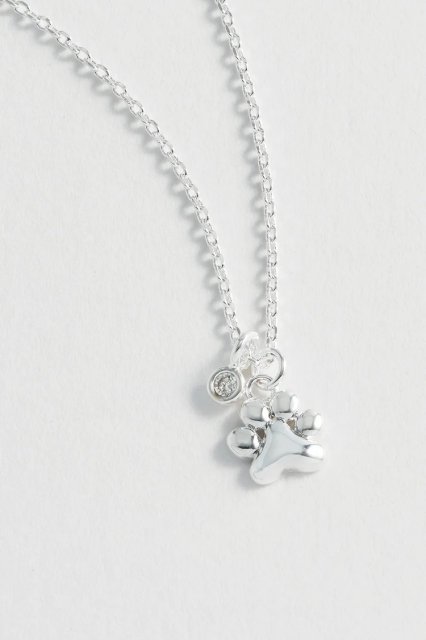 Paw Necklace - Silver Plated